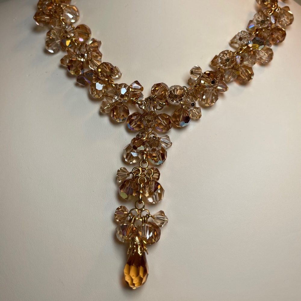 Crystal Statement Drop Necklace - image 2